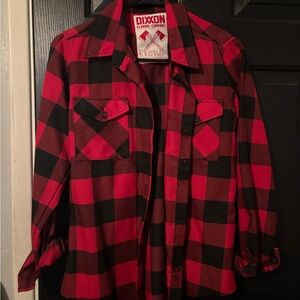 DIXXON Bold Red and Black Checkered Shirt